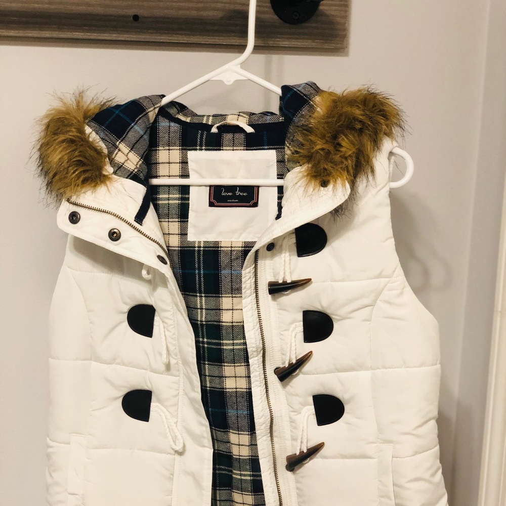 Love Tree White Vest